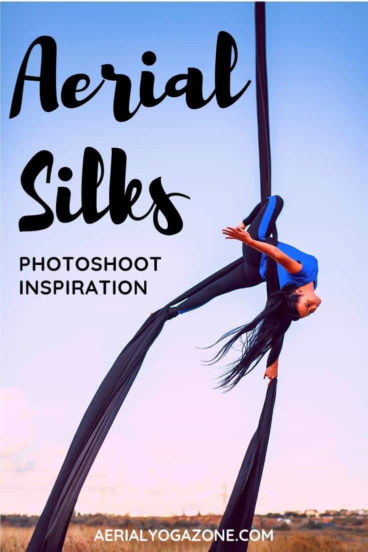 Outdoor aerial silks photoshoot